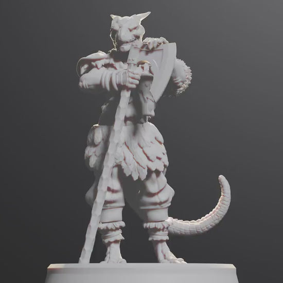 Dragonborn Female Barbarian | Fighter Tabletop Miniature for Dungeons and Dragons | Pathfinder | DND