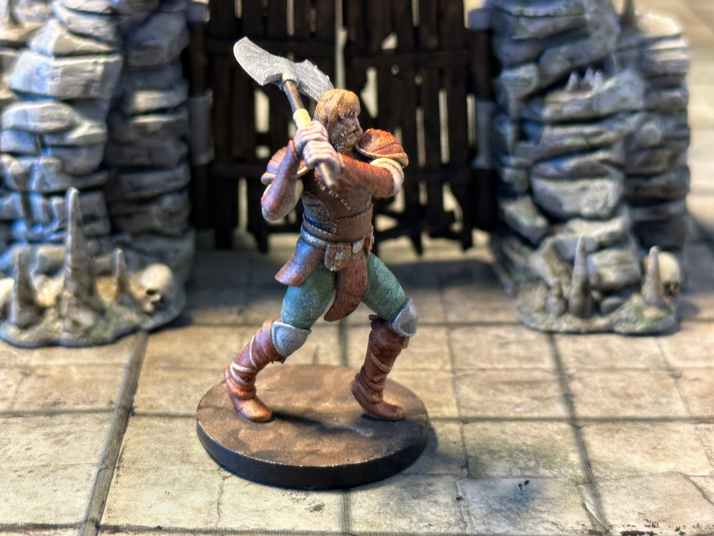 Hand Painted Human Male Barbarian | Fighter Tabletop Miniature