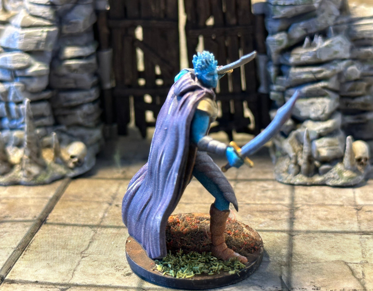 Hand Painted Crystal Folk | Genasi | Oread |Ranger | Fighter Tabletop Miniature