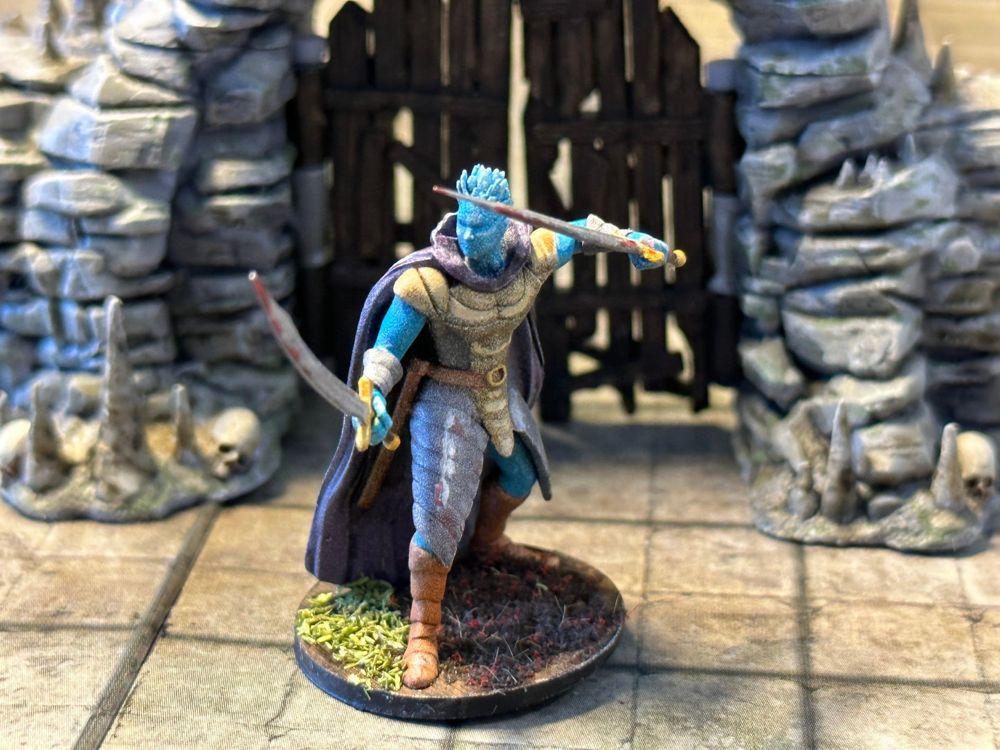 Hand Painted Crystal Folk | Genasi | Oread |Ranger | Fighter Tabletop Miniature