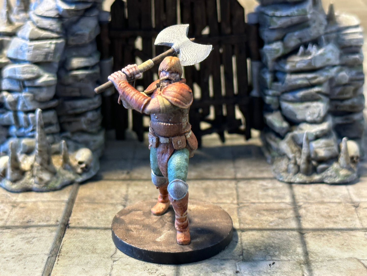 Hand Painted Human Male Barbarian | Fighter Tabletop Miniature