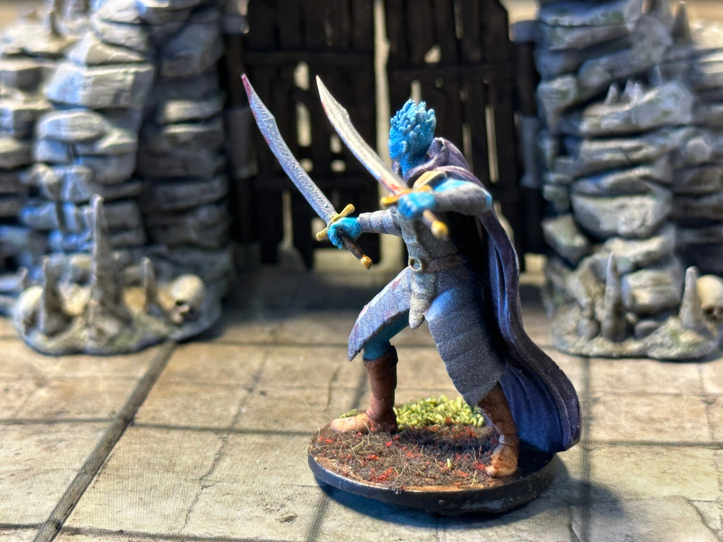 Hand Painted Crystal Folk | Genasi | Oread |Ranger | Fighter Tabletop Miniature