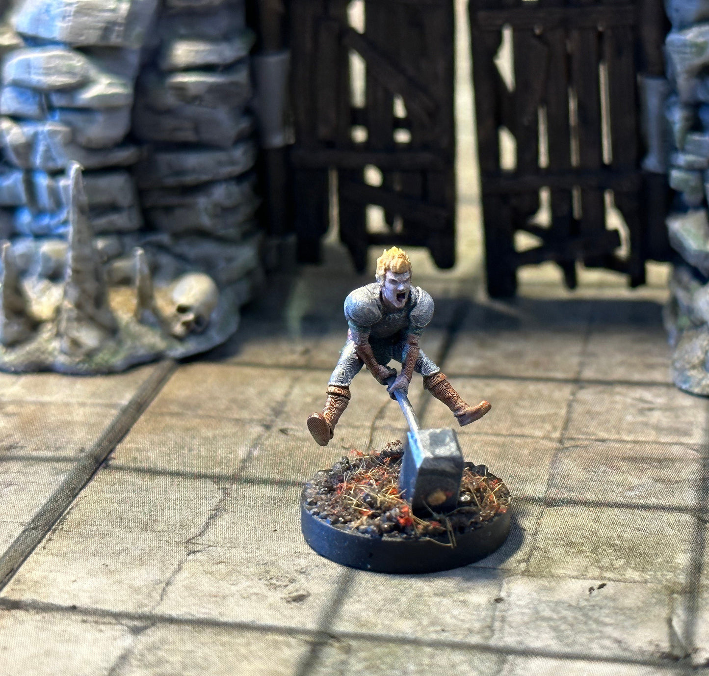 Hand Painted Gnome | Halfling Male Barbarian | Fighter | Hunter | Scout Tabletop Miniature