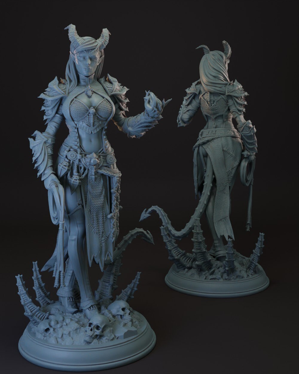 Tiefling Female Warlock | Sorcerer | Cleric -Skardi- Tabletop Miniature