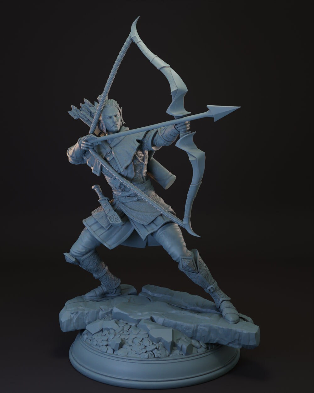 Elf | Half-Elf Ranger | Fighter -Ervion- Tabletop Miniature