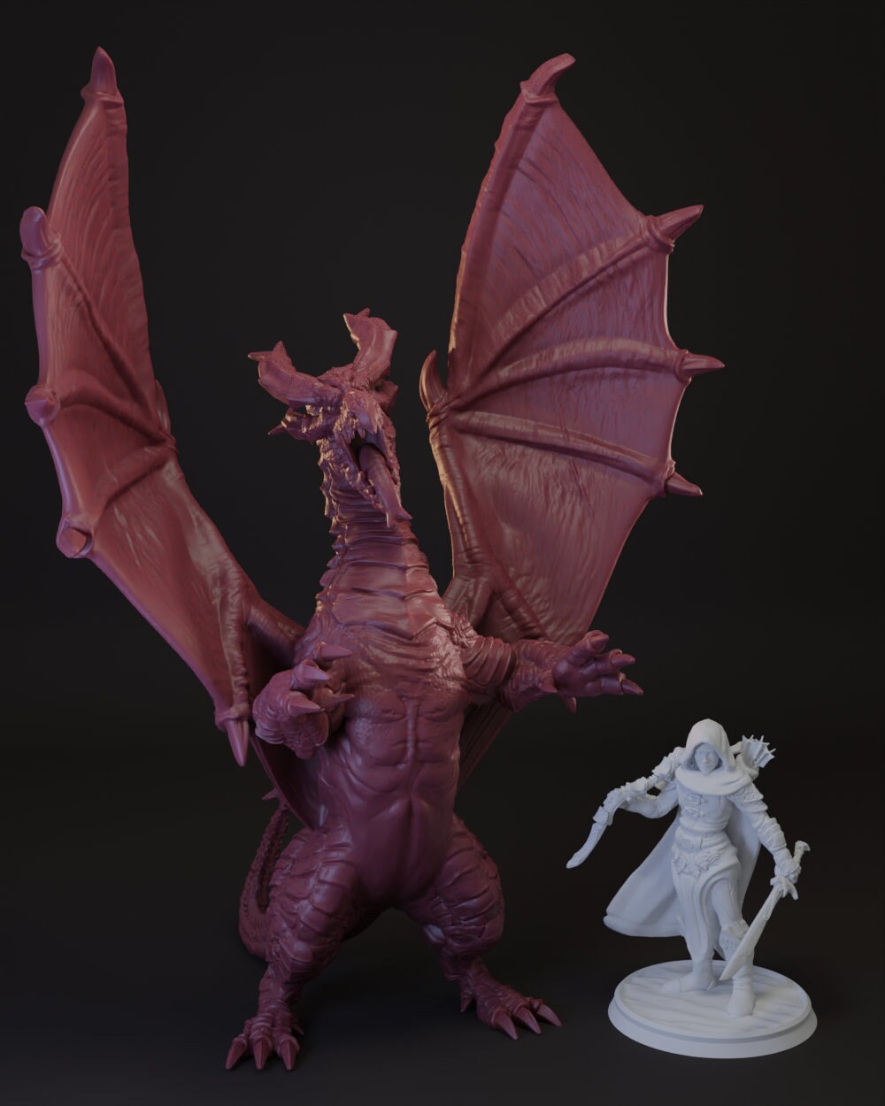 Young Red Dragon Tabletop Miniature