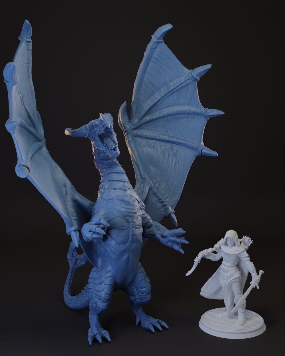 Young Blue Dragon Tabletop Miniature