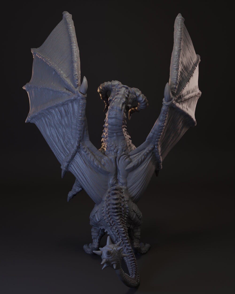 Young Black Dragon Tabletop Miniature