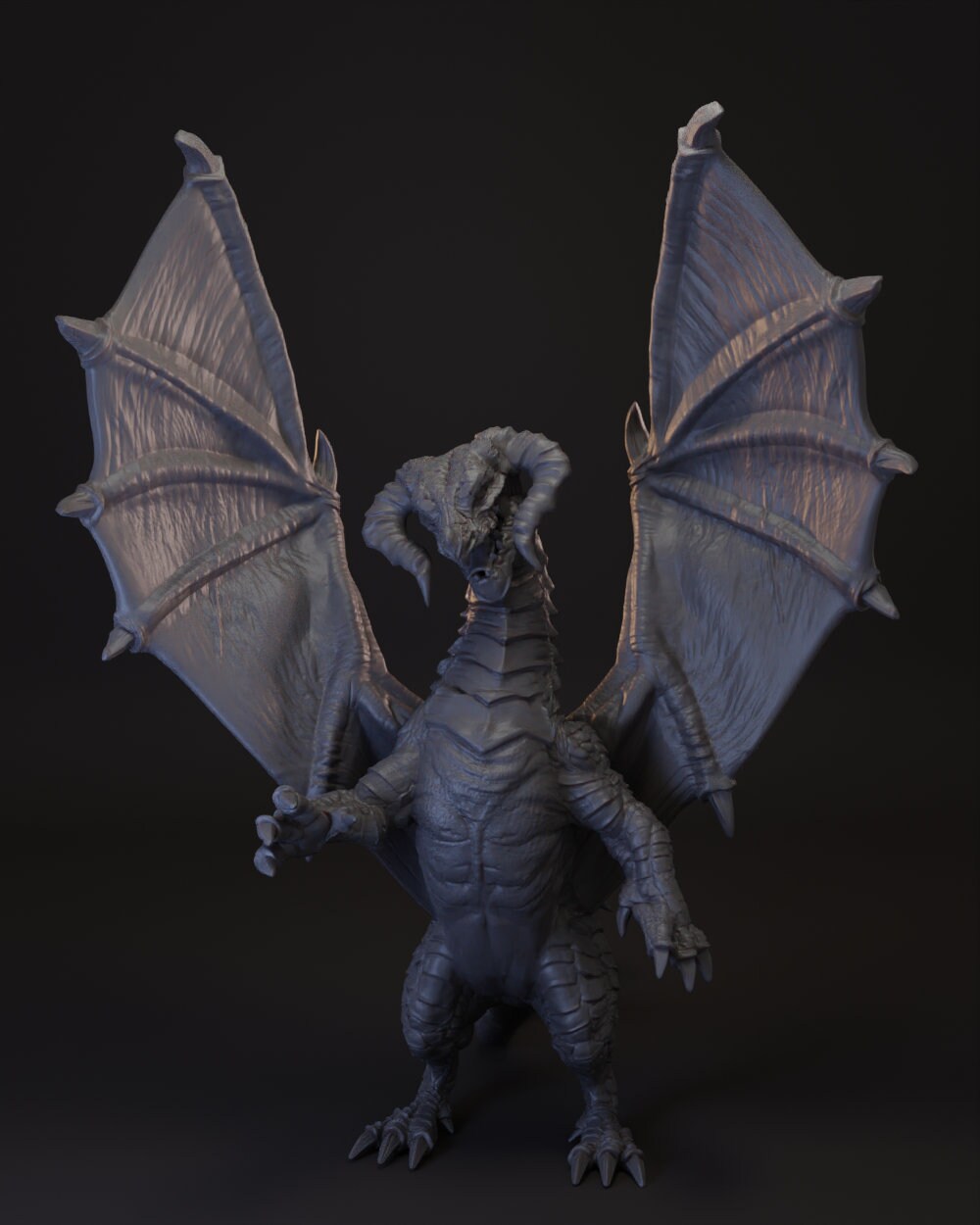 Young Black Dragon Tabletop Miniature