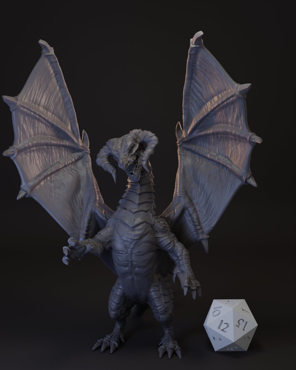 Young Black Dragon Tabletop Miniature