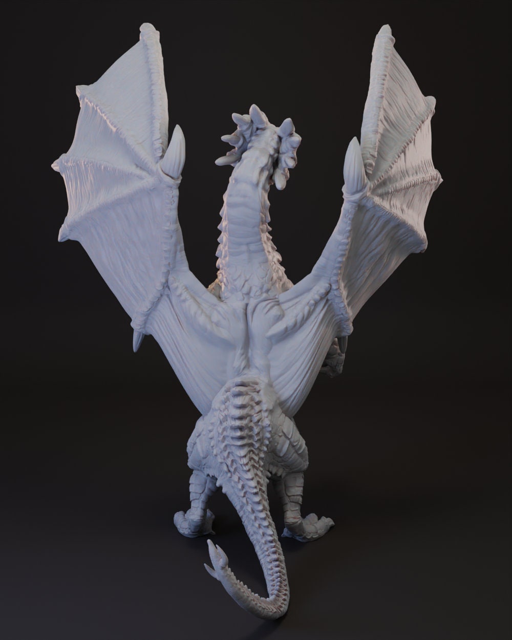 Young White Dragon Tabletop Miniature