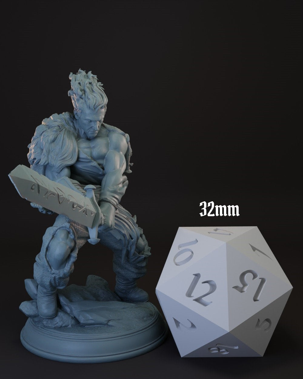 Human Barbarian | Fighter | Blood Hunter -Gaius- Tabletop Miniature