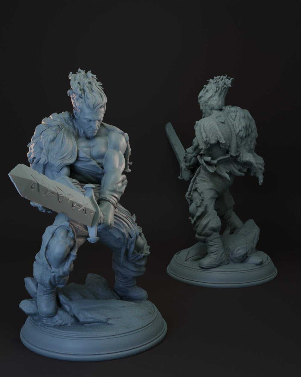 Human Barbarian | Fighter | Blood Hunter -Gaius- Tabletop Miniature