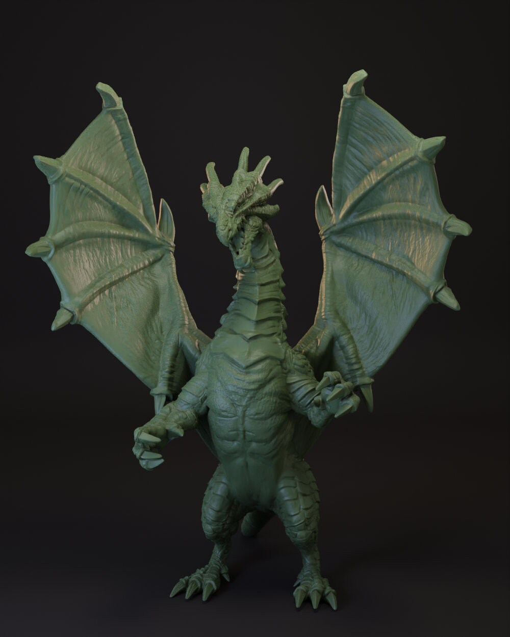 Young Green Dragon Tabletop Miniature