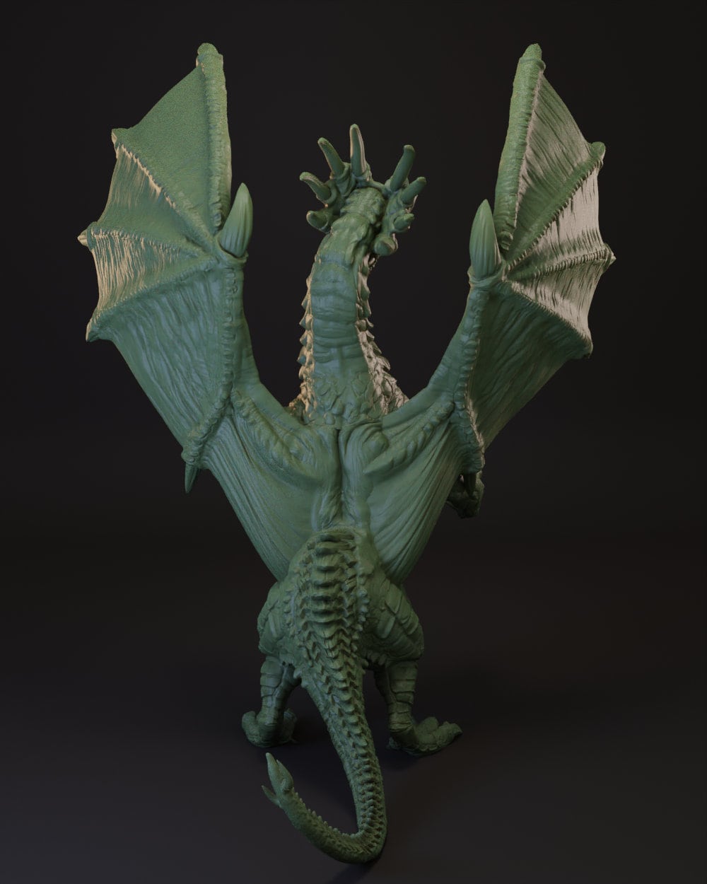 Young Green Dragon Tabletop Miniature